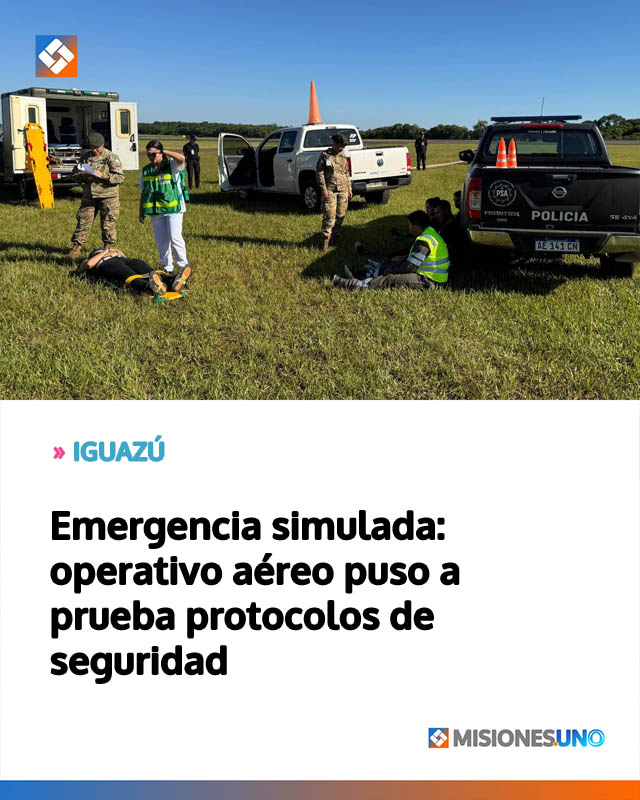 Emergencia simulada: operativo aéreo puso a prueba protocolos de seguridad