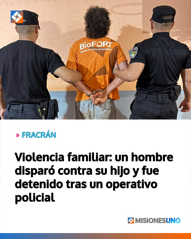 Violencia familiar: un hombre disparó contra su hijo y fue detenido tras un operativo policial