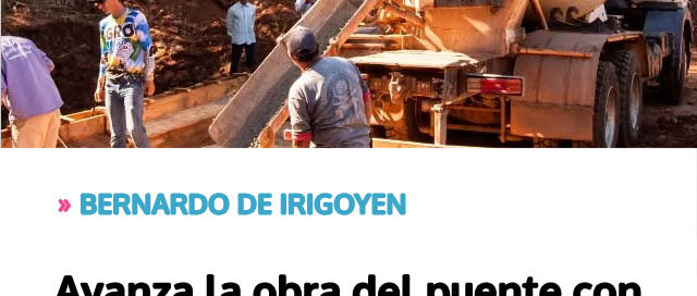 Avanza la obra del puente con nuevos trabajos estructurales