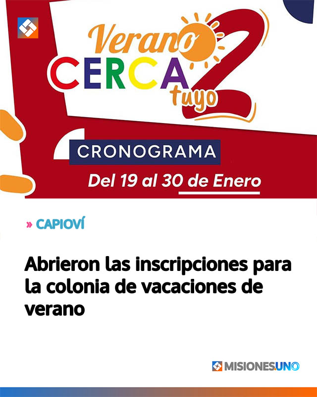 Abrieron las inscripciones para la colonia de vacaciones de verano