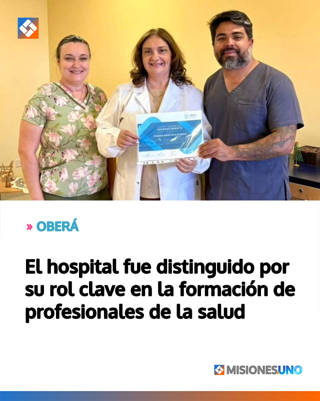 El hospital fue distinguido por su rol clave en la formación de profesionales de la salud