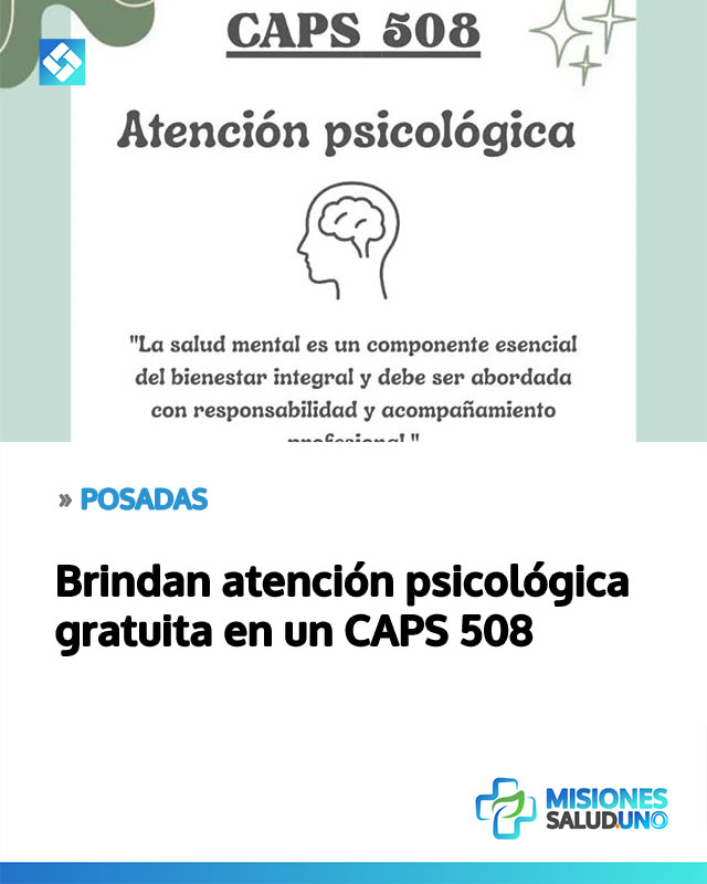 Brindan atención psicológica gratuita en un CAPS 508