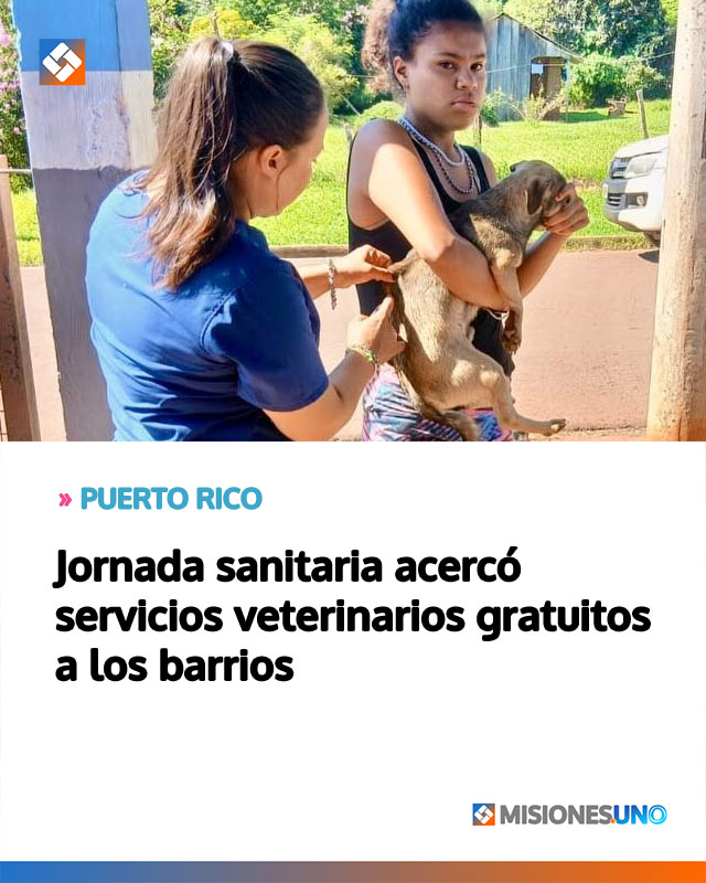 Jornada sanitaria acercó servicios veterinarios gratuitos a los barrios