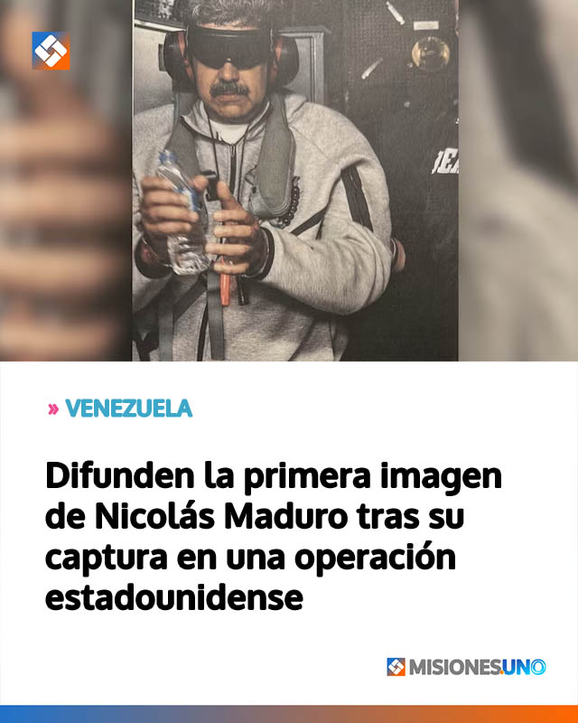 Difunden la primera imagen de Nicolás Maduro tras su captura en una operación estadounidense