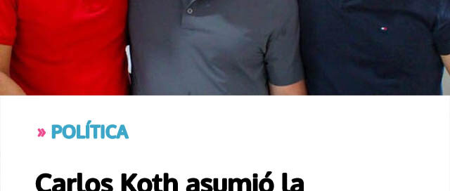 Carlos Koth asumió la presidencia de la Comisión de Desarrollo Estratégico Integral de Municipios